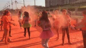 sprayed on